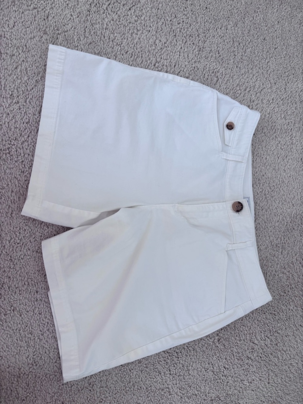 White Cotton Shorts
